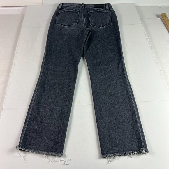 Paige Jeans Women 28x26* Cindy Cropped Straight Black Faded Raw Hem Denim Tag 27 - Picture 10 of 16